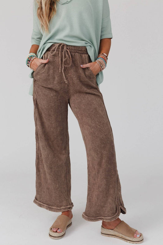 So Comfy Wide Leg Full Pant - Mocha (S-XL)