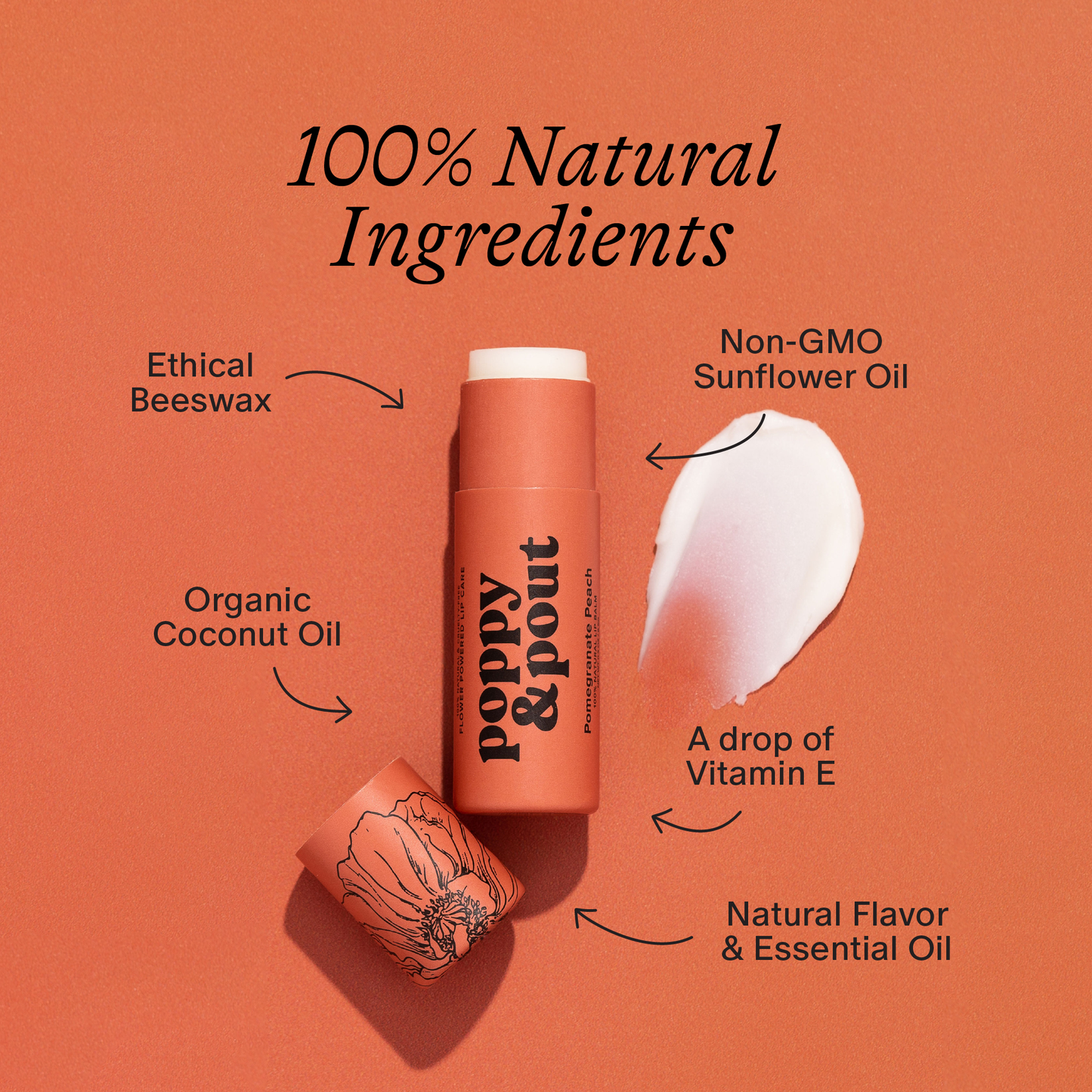 Poppy & Pout- Pomegranate Peach