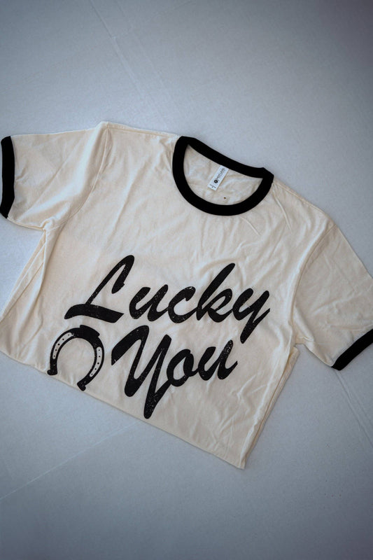 Lucky You Tultex Ringer Tee (S-3XL)
