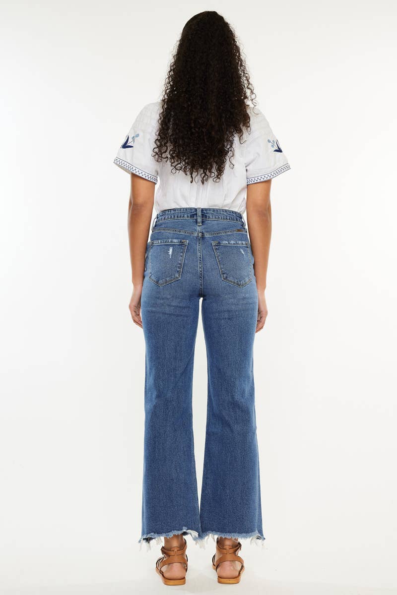 High Rise Slim Wide Leg- Kan Can