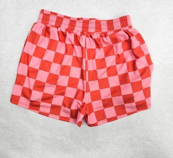 Checkered Shorts- Pink and Red (S-3XL)