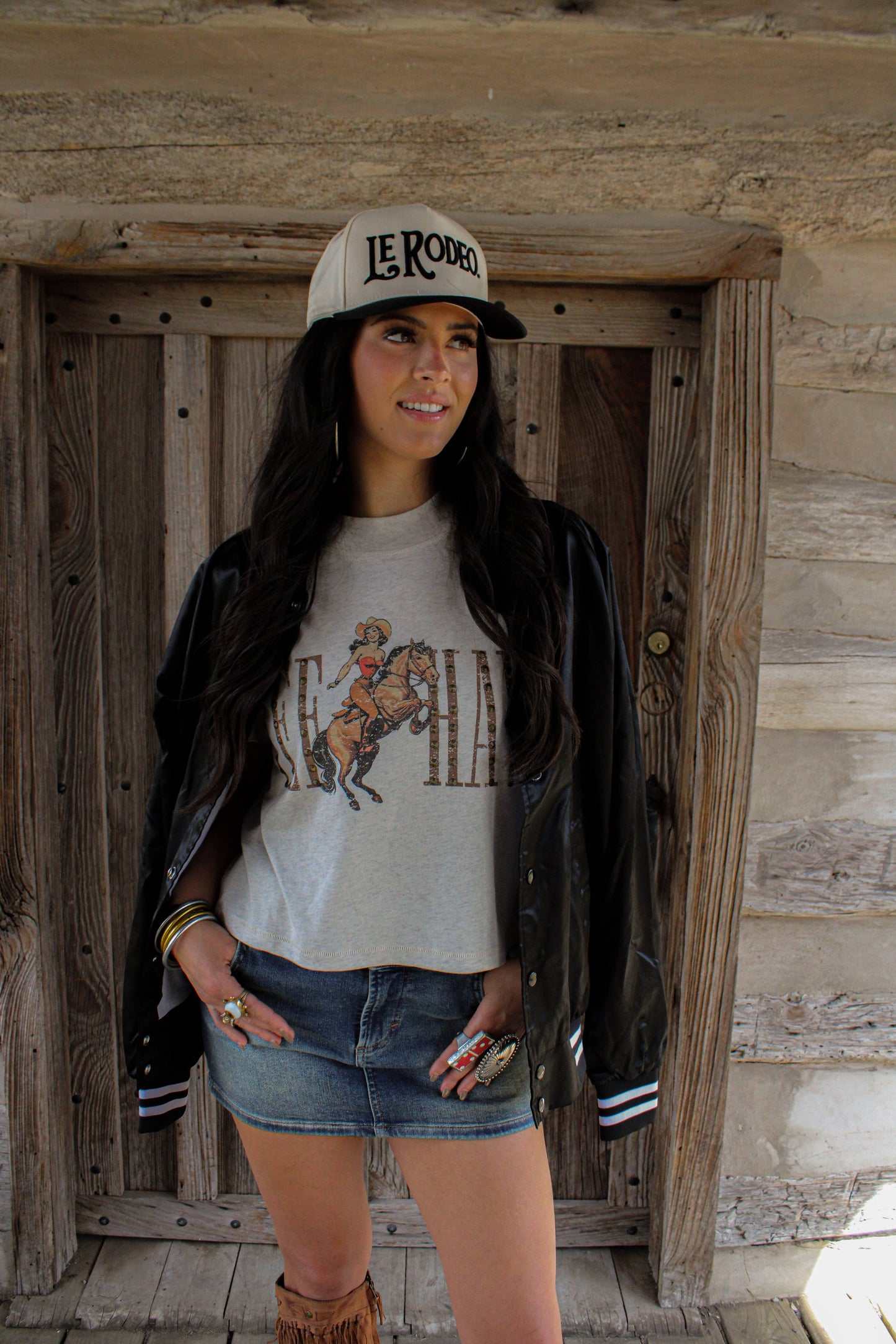 Yeehaw Cowgirl Studded Tee (S-3XL)