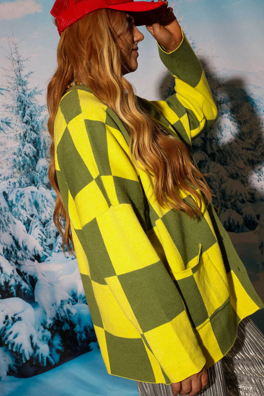 Checkmate Green Oversized Cardigan (S-3XL)