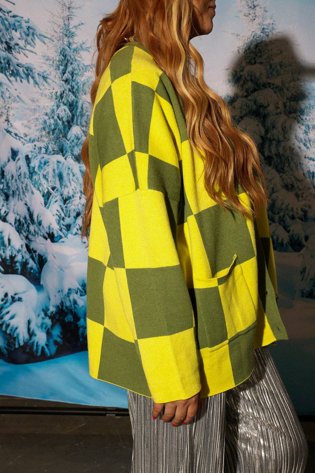 Checkmate Green Oversized Cardigan (S-3XL)