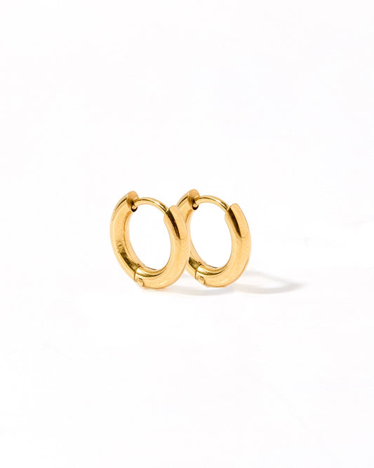 Gold Scarlett Hoop- Huggie Earrings (10mm)