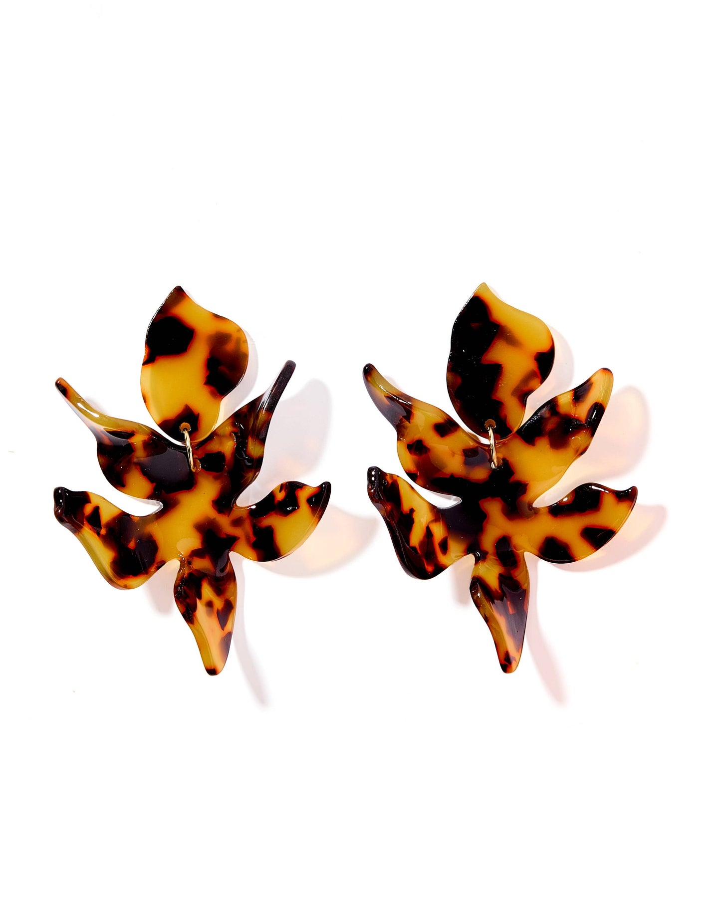 Brown Tortoise- Flora Statement Earrings