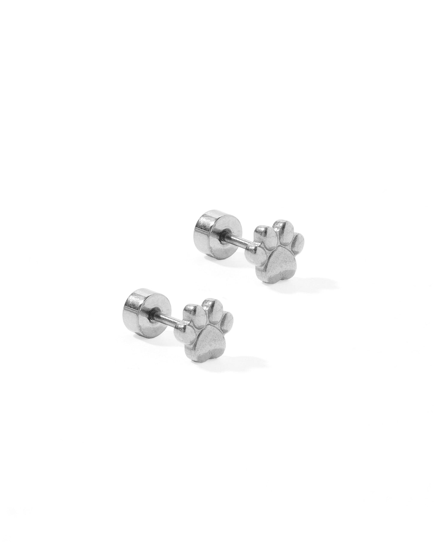 Paw Print- Screwback Stud Earrings