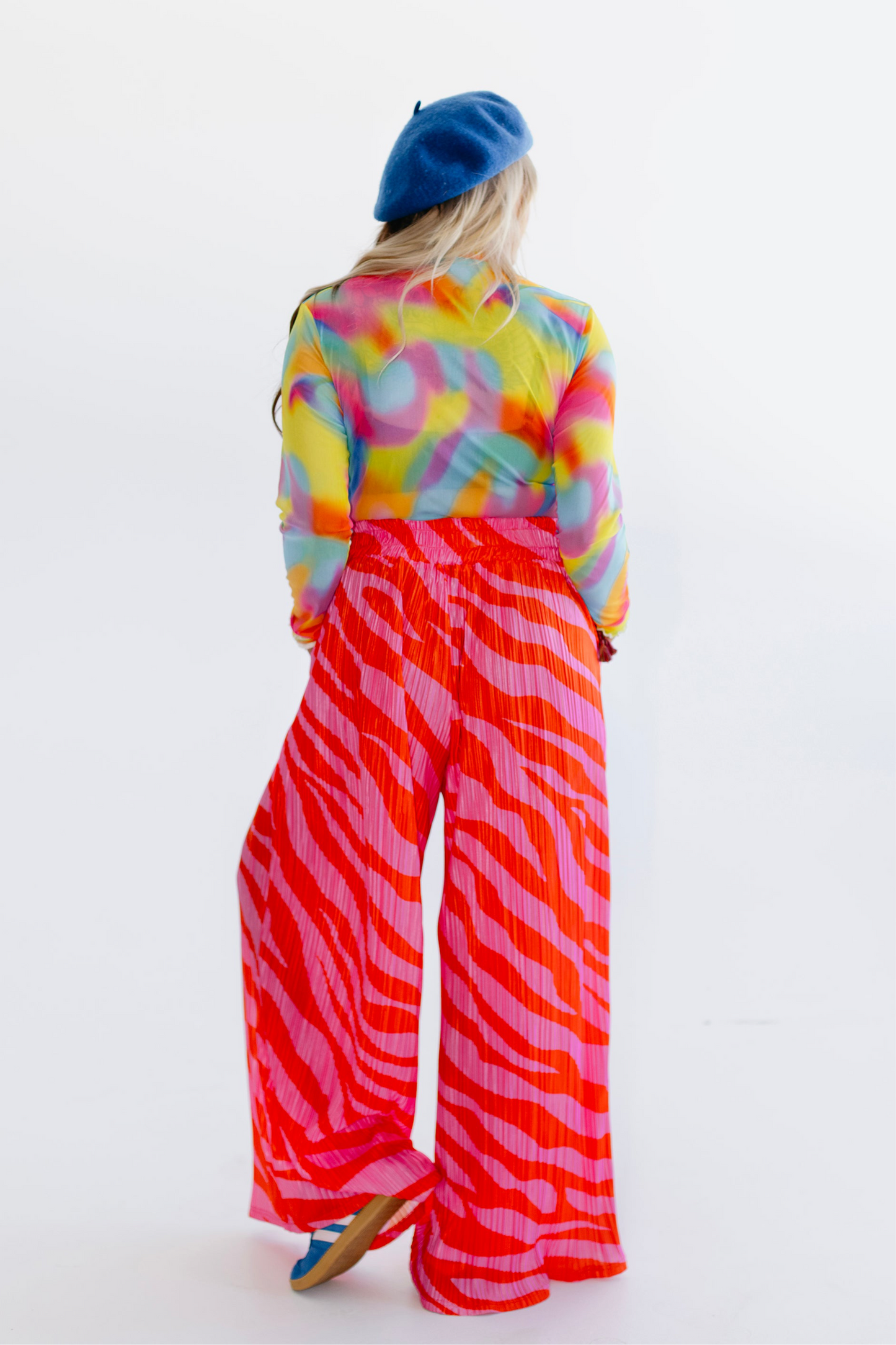 Zebra Plissé Pants (S-3X)