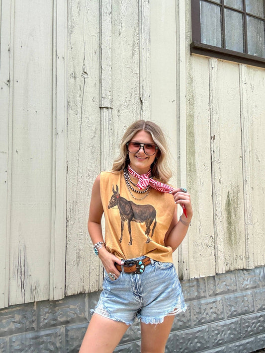 Vintage Donkey Boxy Tank (S-2XL)