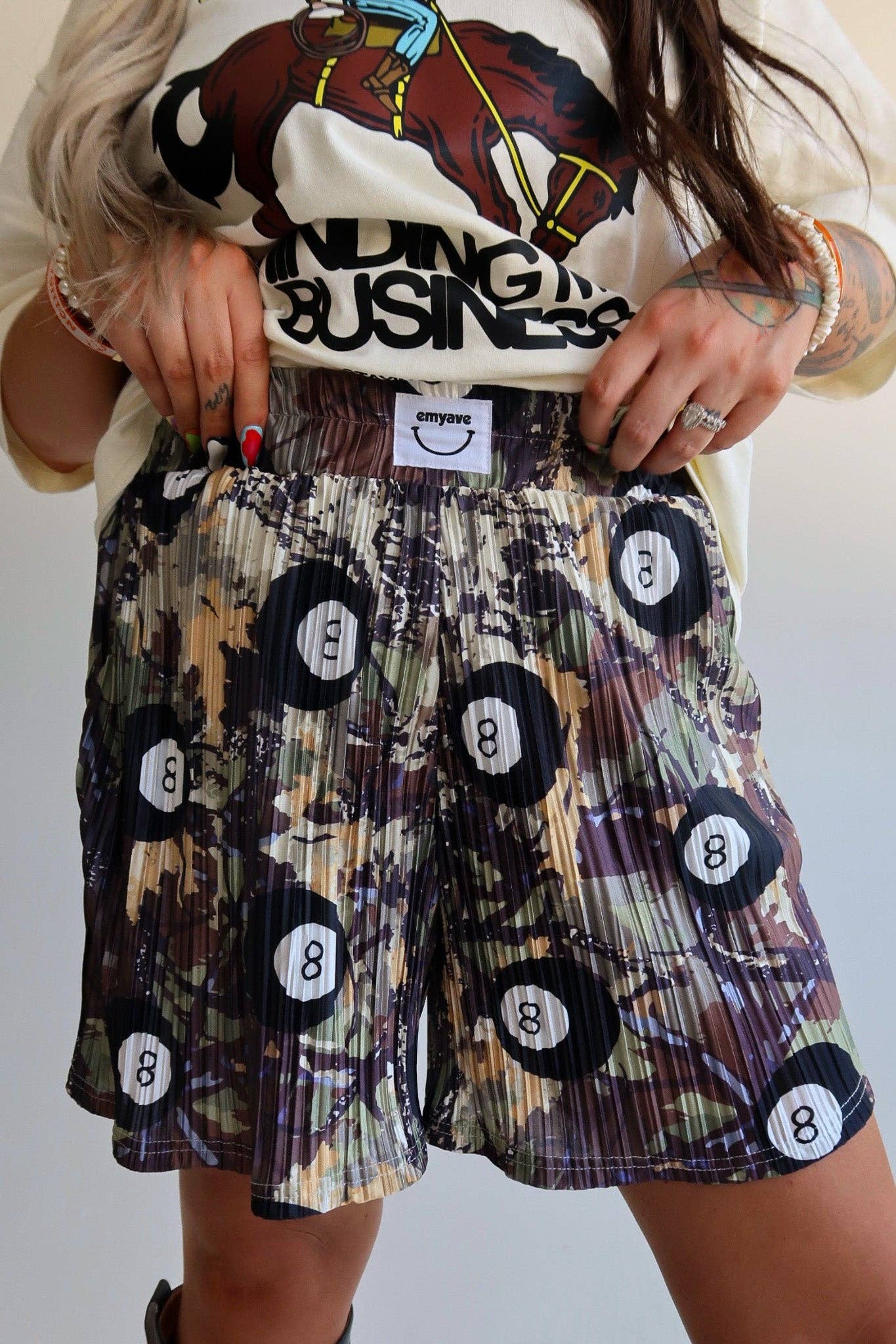 Lucky Shot Plissé Shorts (XS-3X)