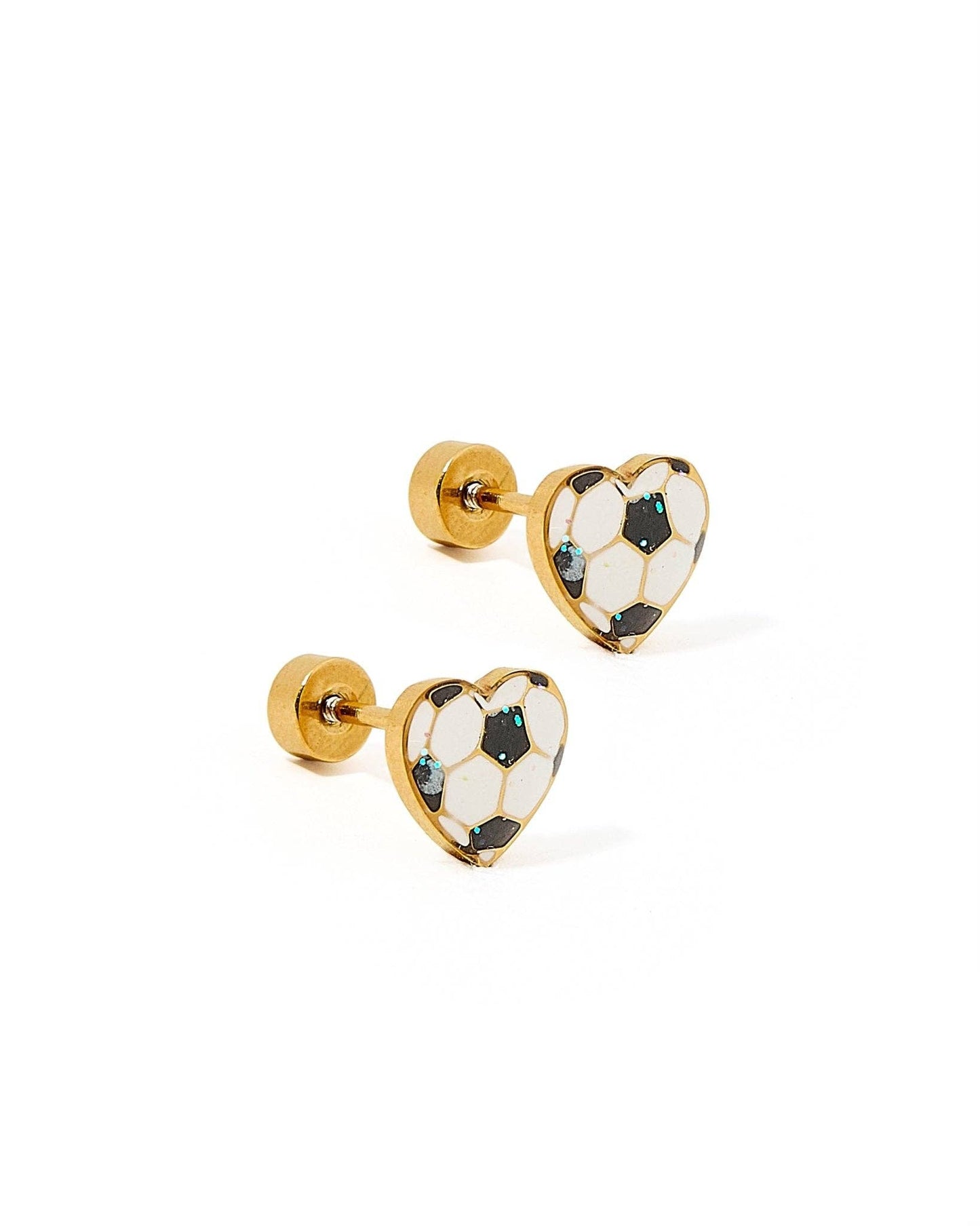 Soccer- Screwback Stud Earrings