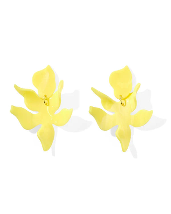 Butter Yellow- Flora Statement Earrings